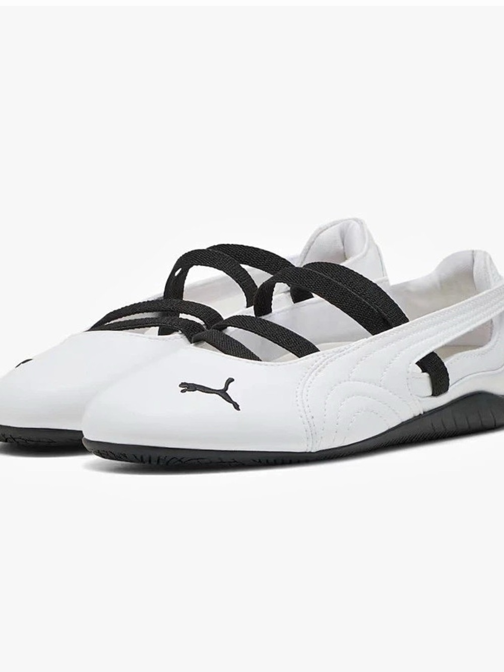 Puma Speedcat Ballet Leather Flats White & Black